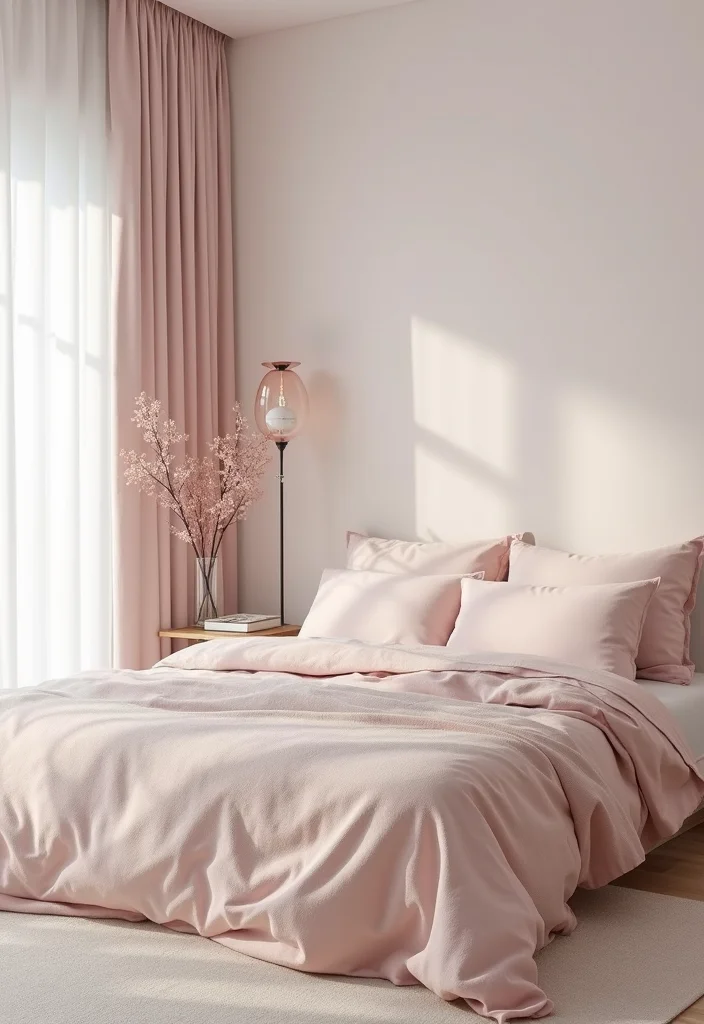 12 Pink and White Bedroom Ideas for Soft Fresh Style - 8. Scandinavian Simplicity