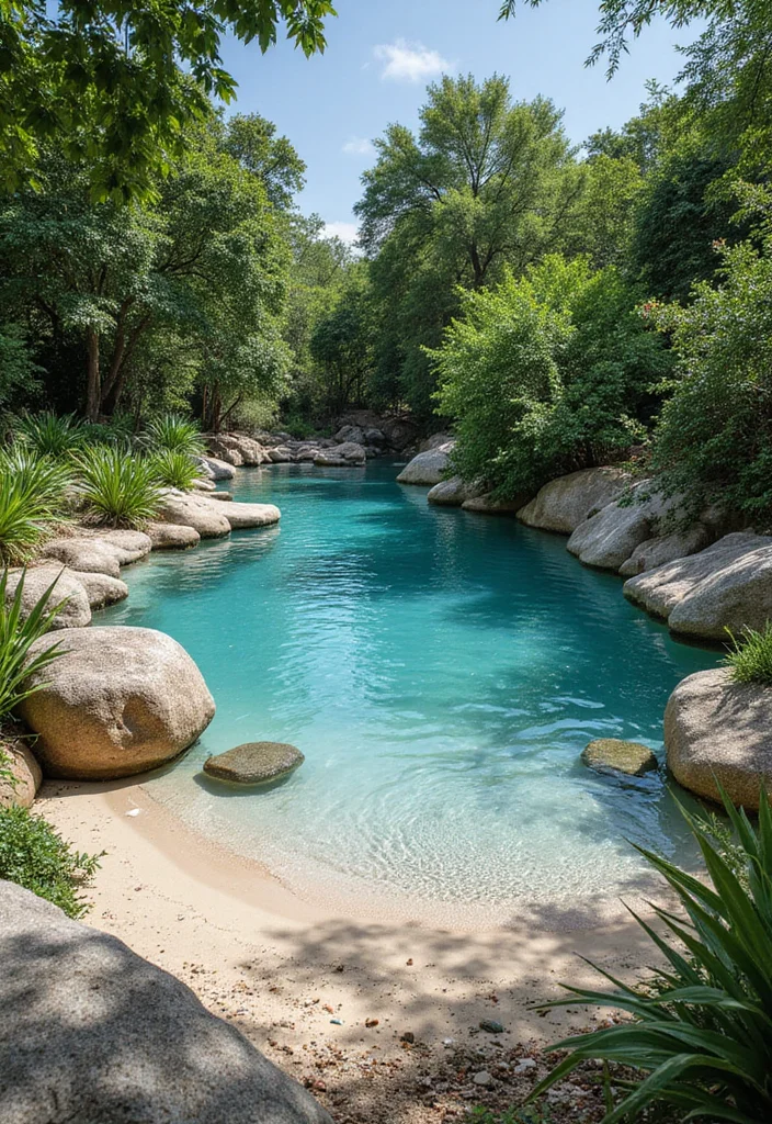 12 Pool in Small Backyard Ideas for Smart Space Use - 7. Natural Swimming Pool
