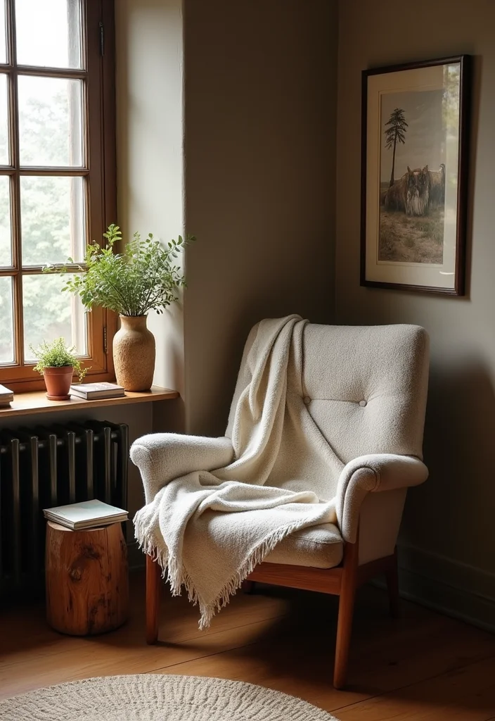 12 Primitive Bedroom Ideas for Rustic Minimal Comfort - 10. Create a Cozy Reading Nook