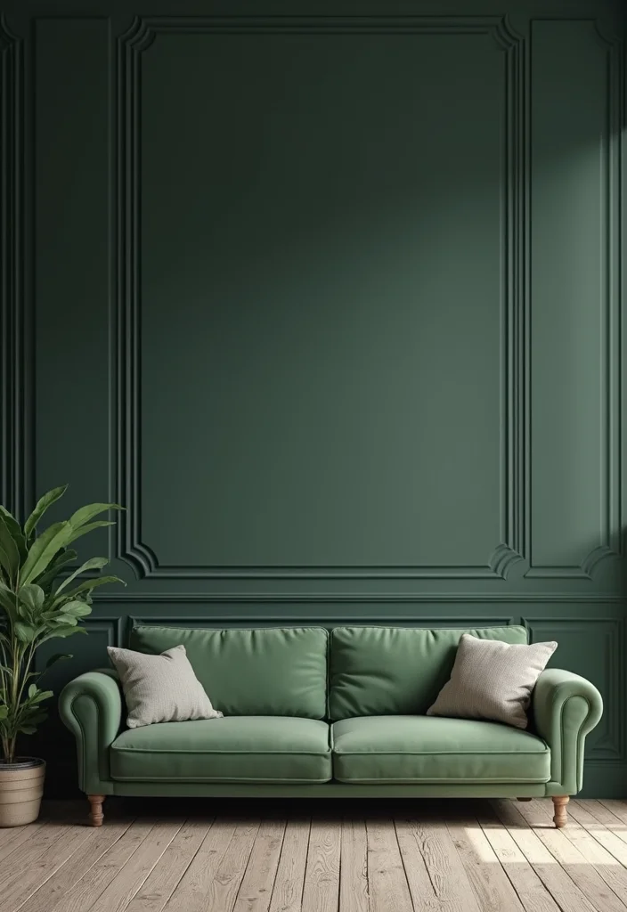 12 Sage Green Sofa Living Room Ideas for Calm Natural Style - 4. Contemporary Contrast