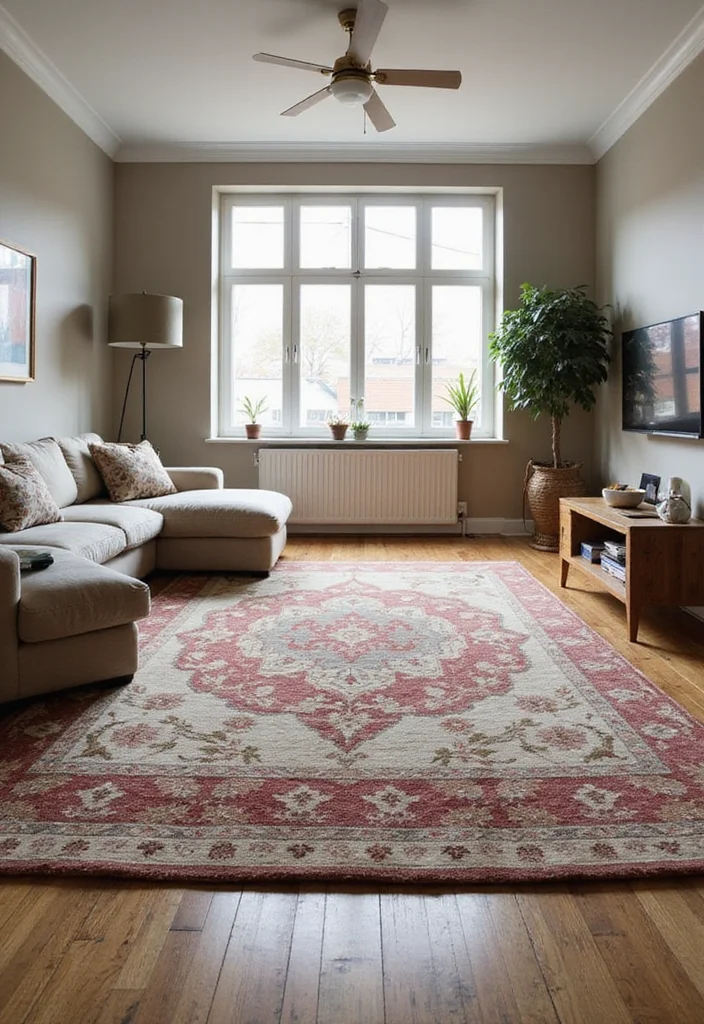 12 Square Living Room Ideas for Balanced Flexible Layouts - 6. Area Rugs to Define Spaces