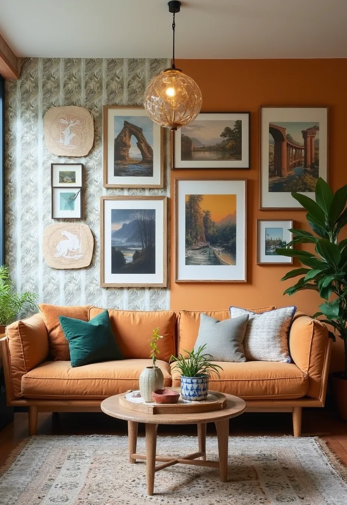 12 Square Living Room Ideas for Balanced Flexible Layouts - 7. Art and Accent Walls