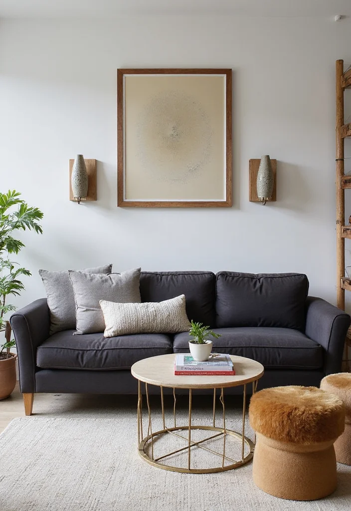 12 Square Living Room Ideas for Balanced Flexible Layouts - 9. Statement Furniture Pieces