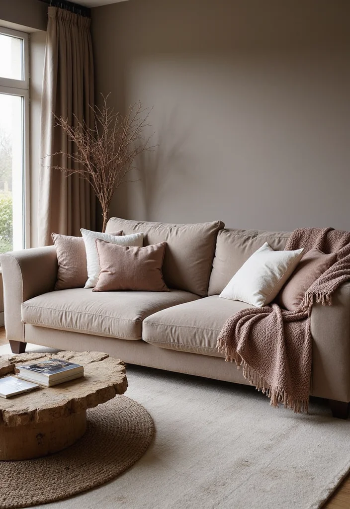 12 Taupe Living Room Ideas for Soft Neutral Warmth - 2. Layered Textures