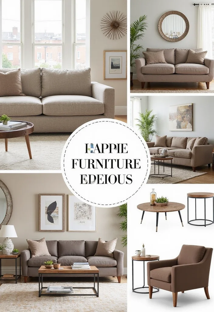 12 Taupe Living Room Ideas for Soft Neutral Warmth - 7. Taupe Furniture Options