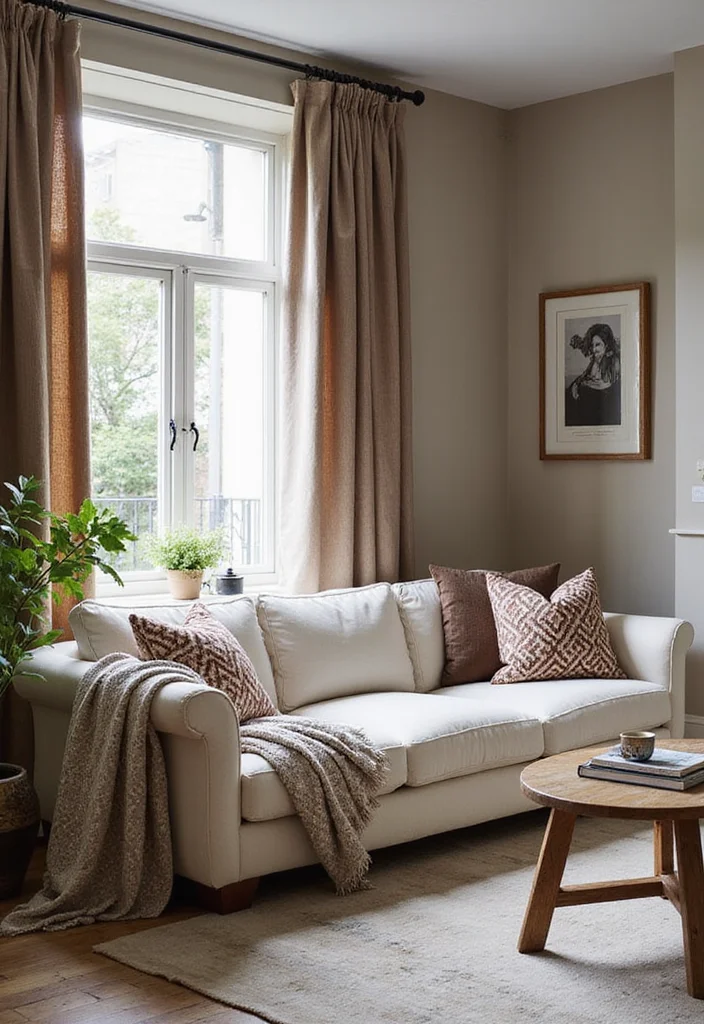 12 Taupe Living Room Ideas for Soft Neutral Warmth - 9. Mixing Patterns