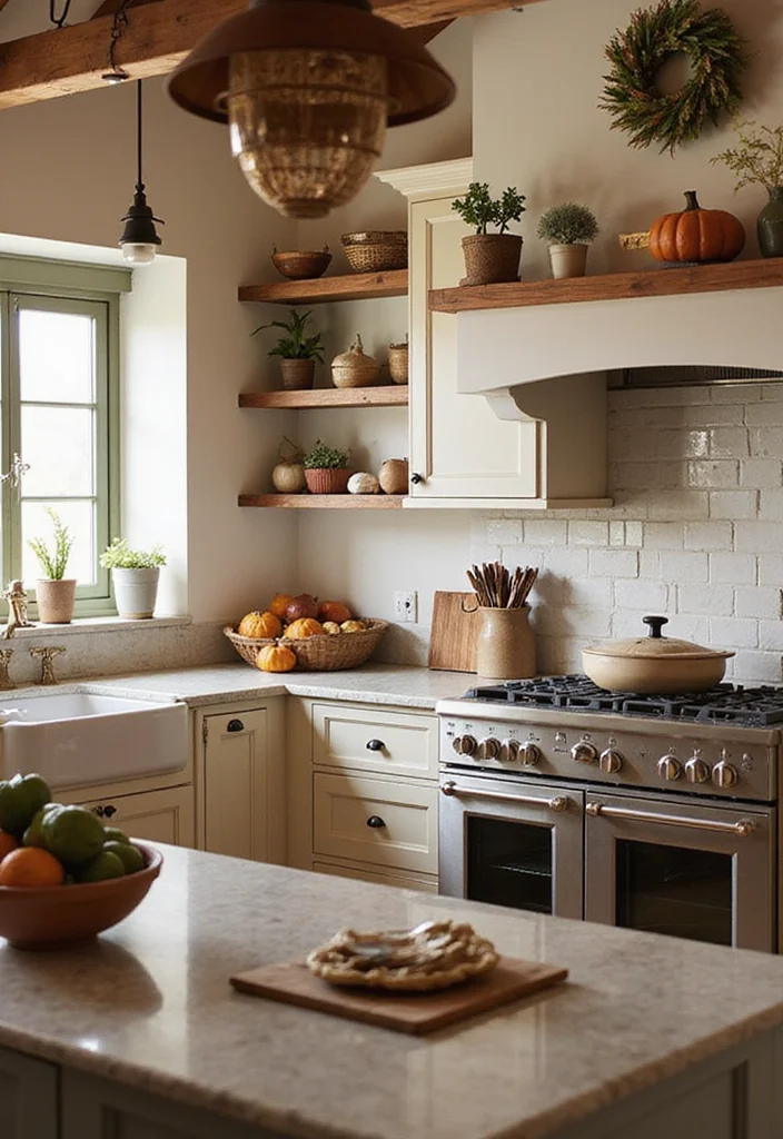 12 Warm Kitchen Ideas for Cozy Inviting Spaces - 12. Seasonal Decor Touches