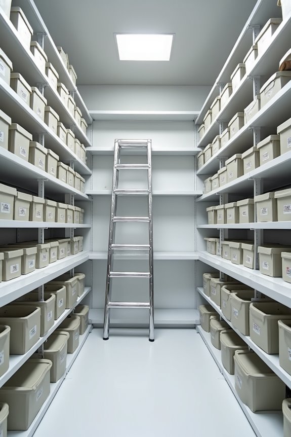 adjustable shelving pegboard labeled bins