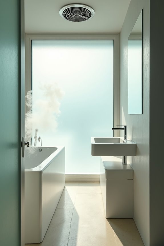 bathroom fan exchanges humidity moisture