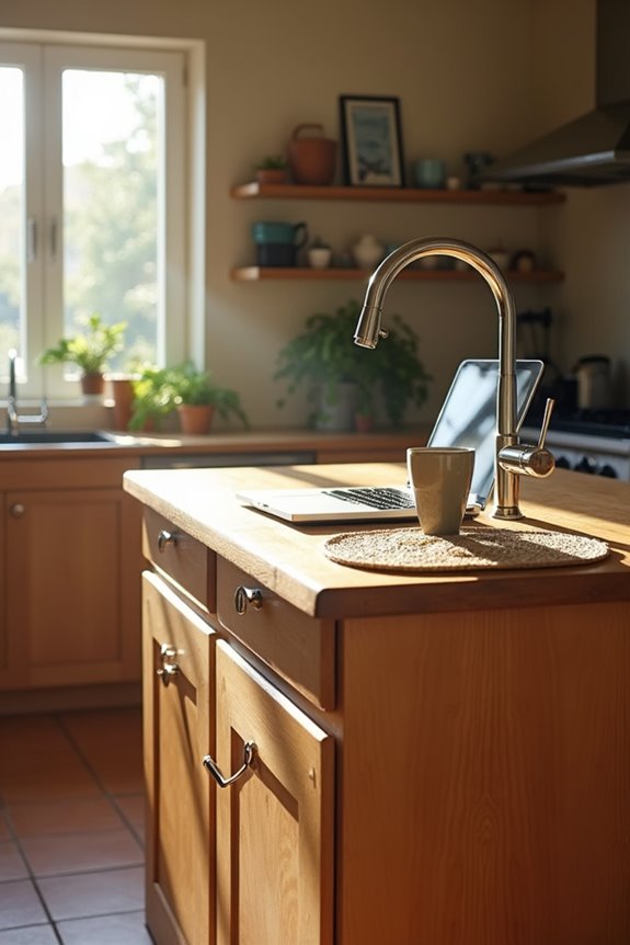 budget friendly diy kitchen desk setup