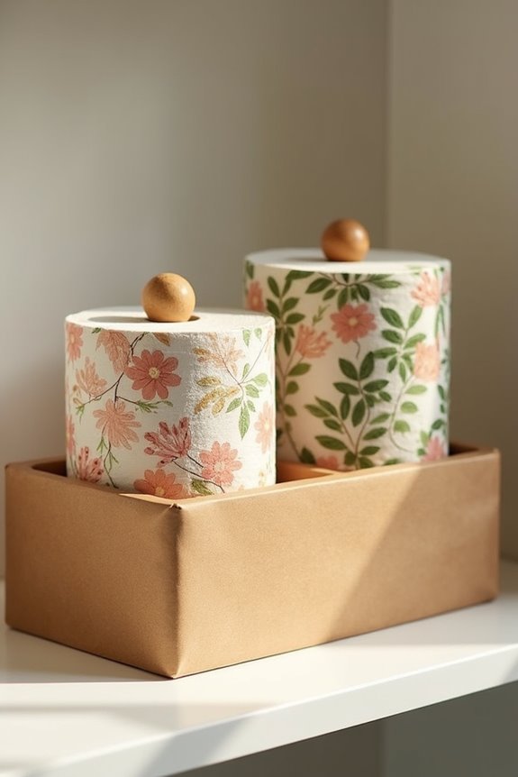 decorative patterned bathroom wrapping ideas