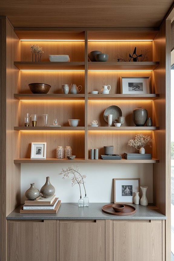 gallery styled cabinet space personal collection display