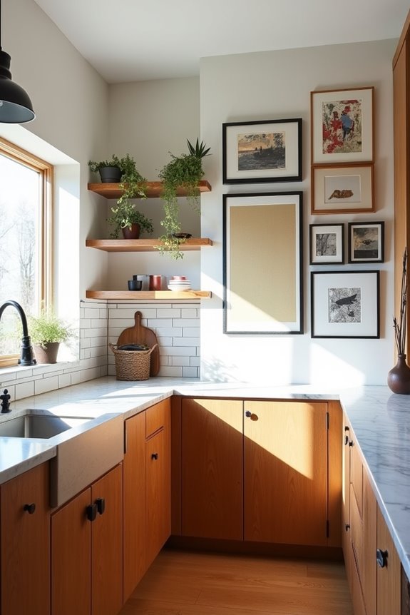 gallery wall creates focal narrative warmth