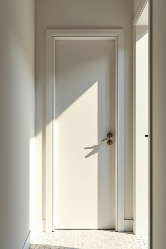 inward swing preserves space efficiency