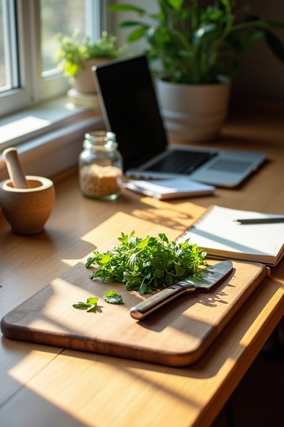kitchen desk simplifies household tasks