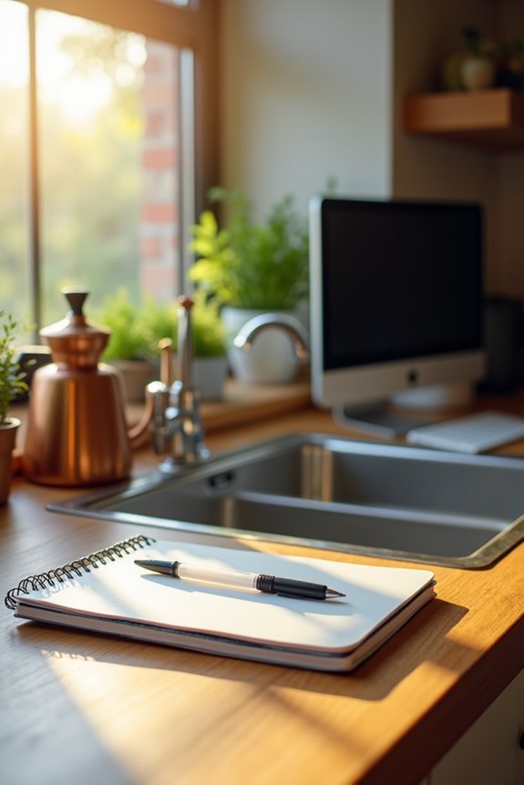 kitchen desks cause clutter interruptions