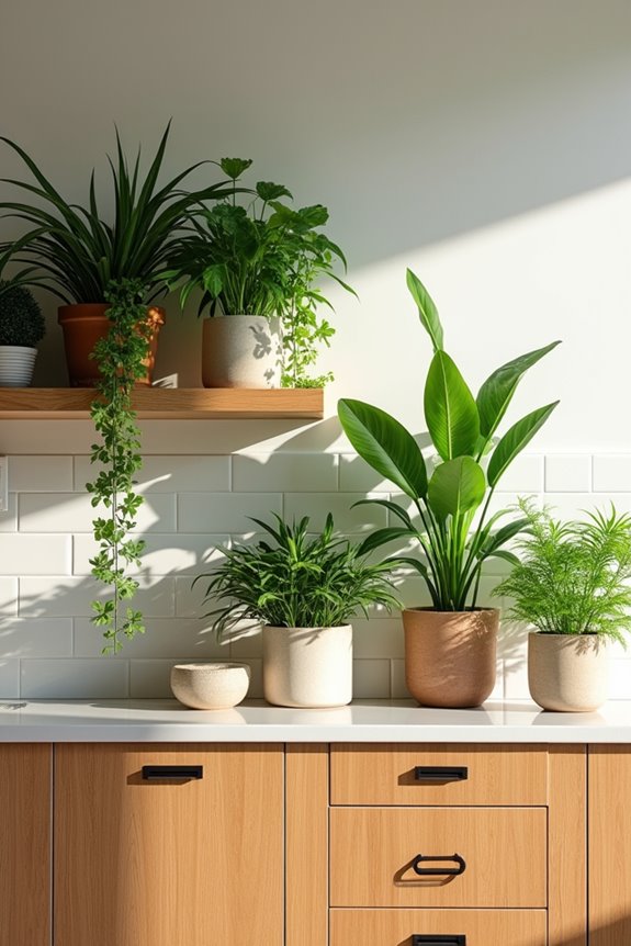 layer plants at varying heights