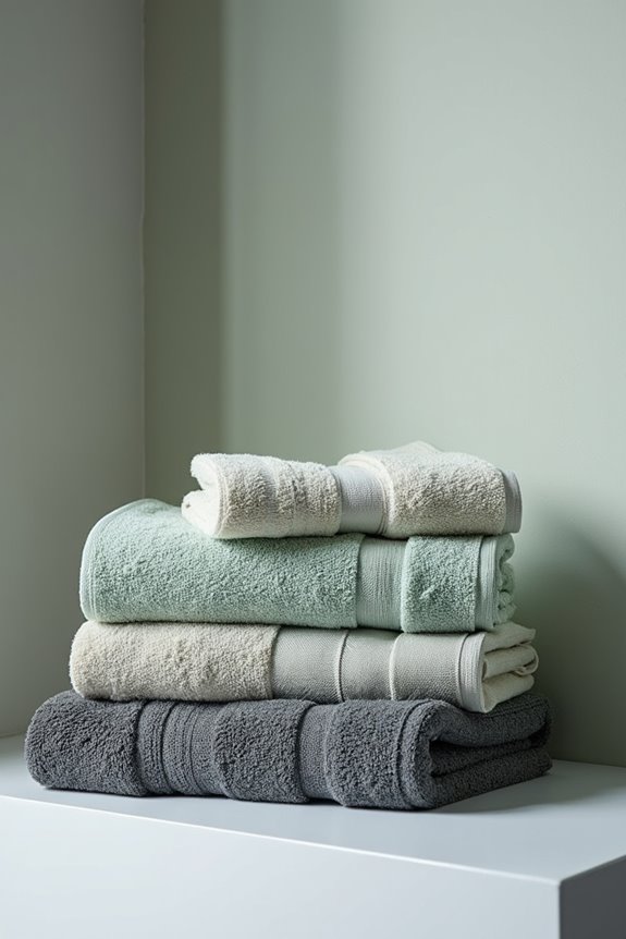 match towels to bathroom palette