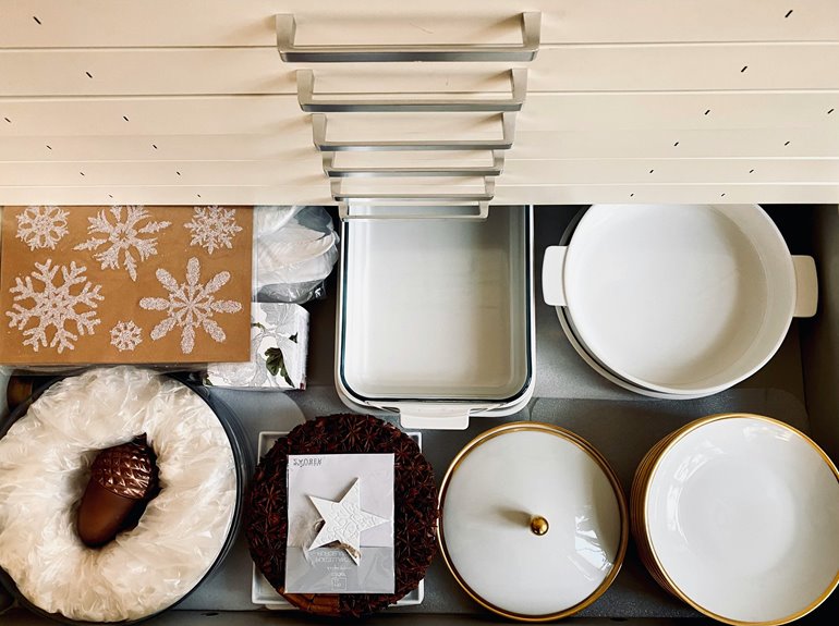 organize christmas decorations for storage