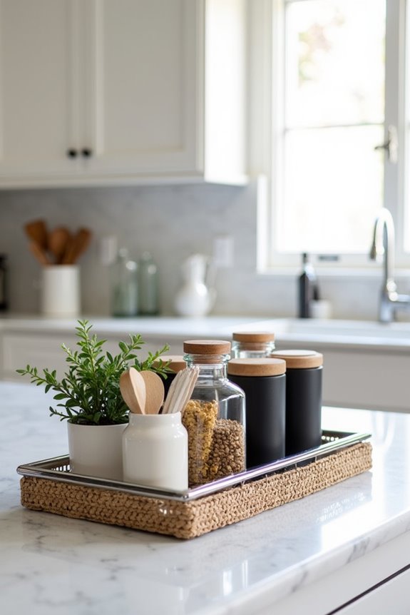 organize with trays and zones