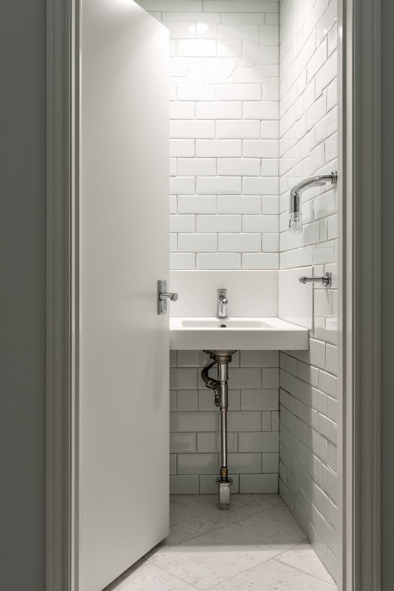 plumbing limits door width