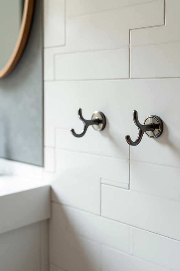 robe hook height standard 70 inches