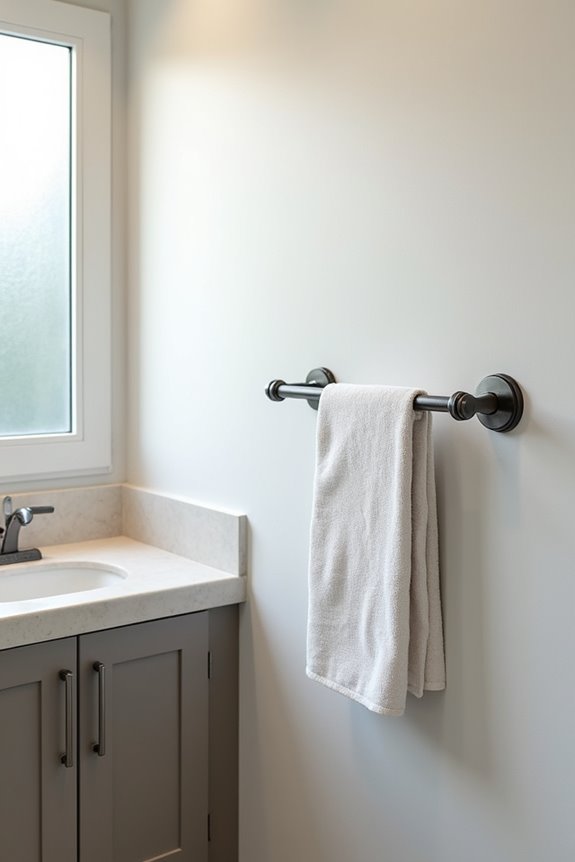 towel bars at 48 inches