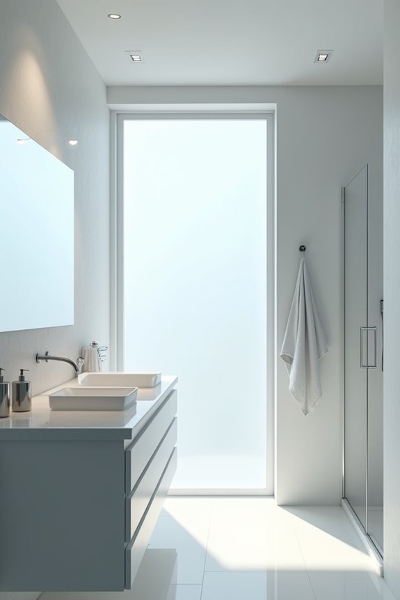 vanity lighting for spacious bathroom