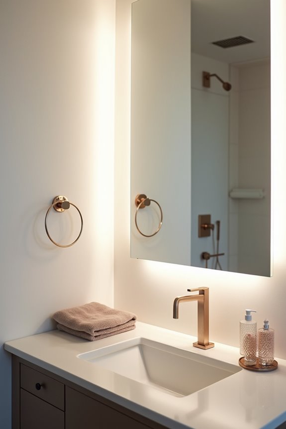 vanity mirror height and lighting guidelines